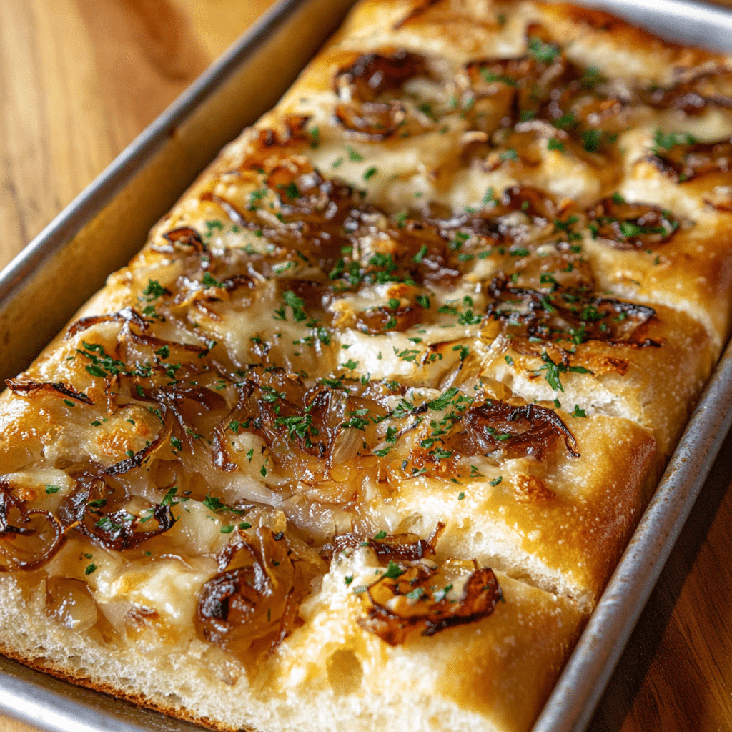 Cheesy Onion Focaccia Bread