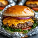 Cheeseburgers in Foil with Veggies and Potatoes