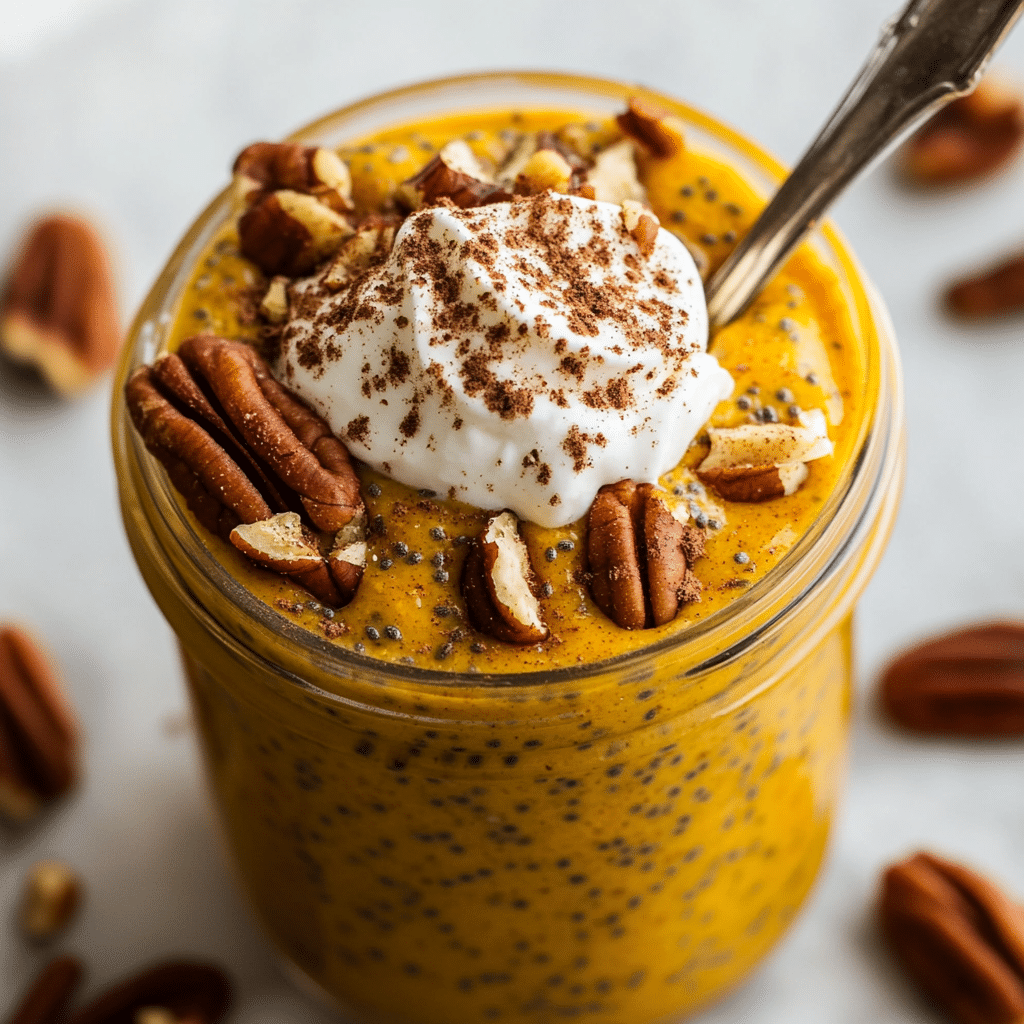 Pumpkin Pie Overnight Oats with Chia