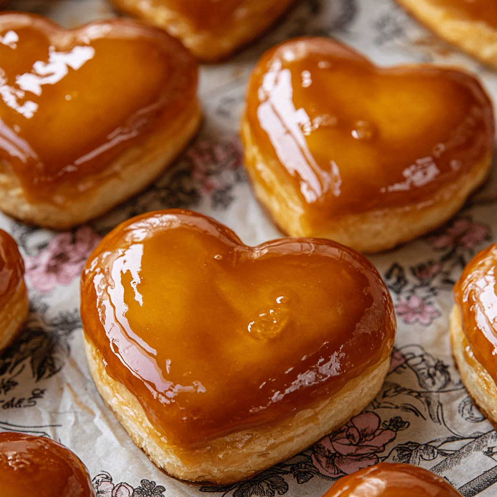 Creme Brûlée Heart Donuts