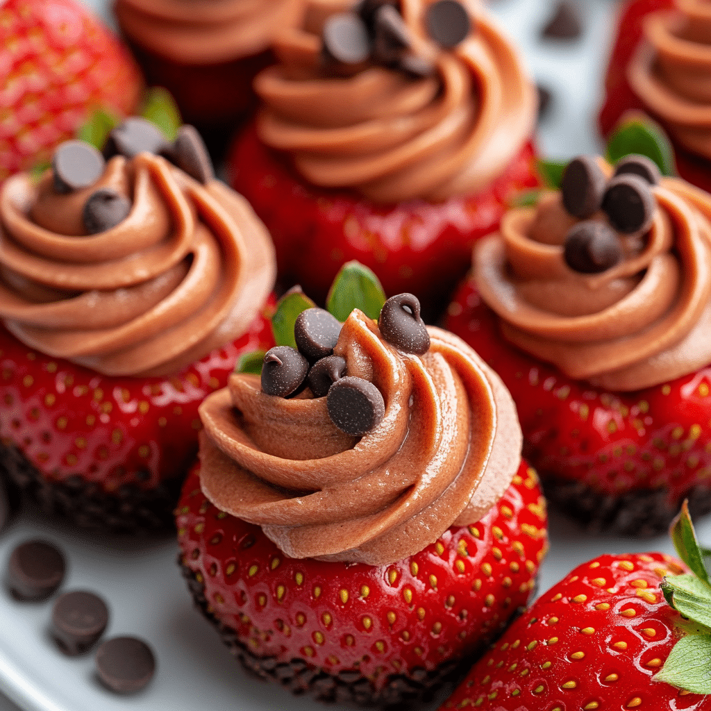 Chocolate Cheesecake Stuffed Strawberries