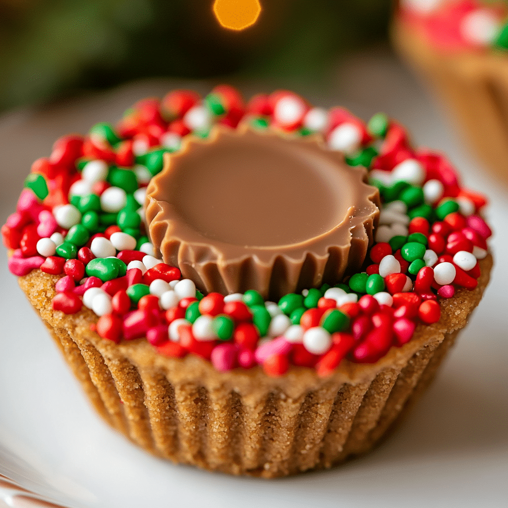 Peanut Butter Cup Christmas Cookies