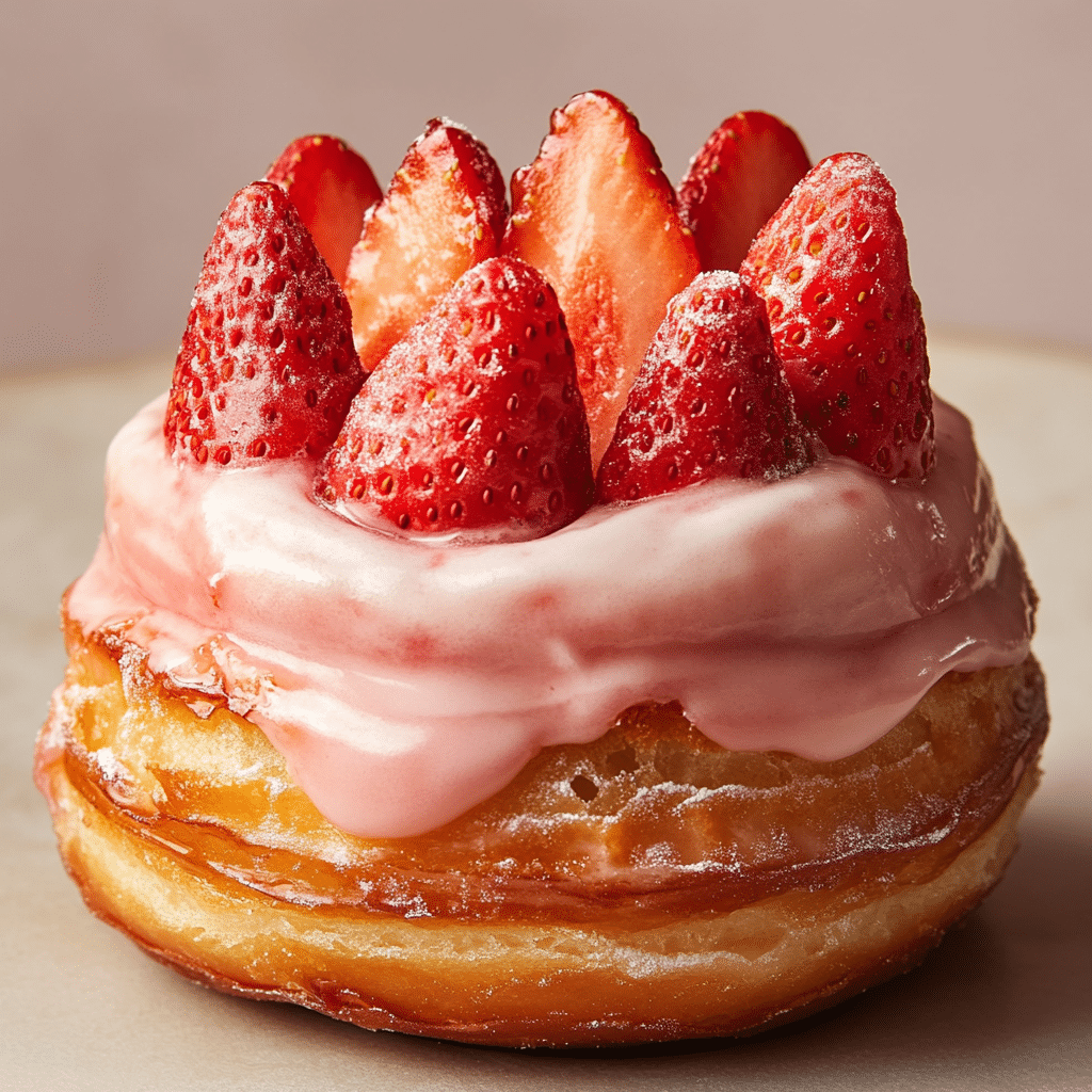 Strawberry Vanilla Bean Cronut