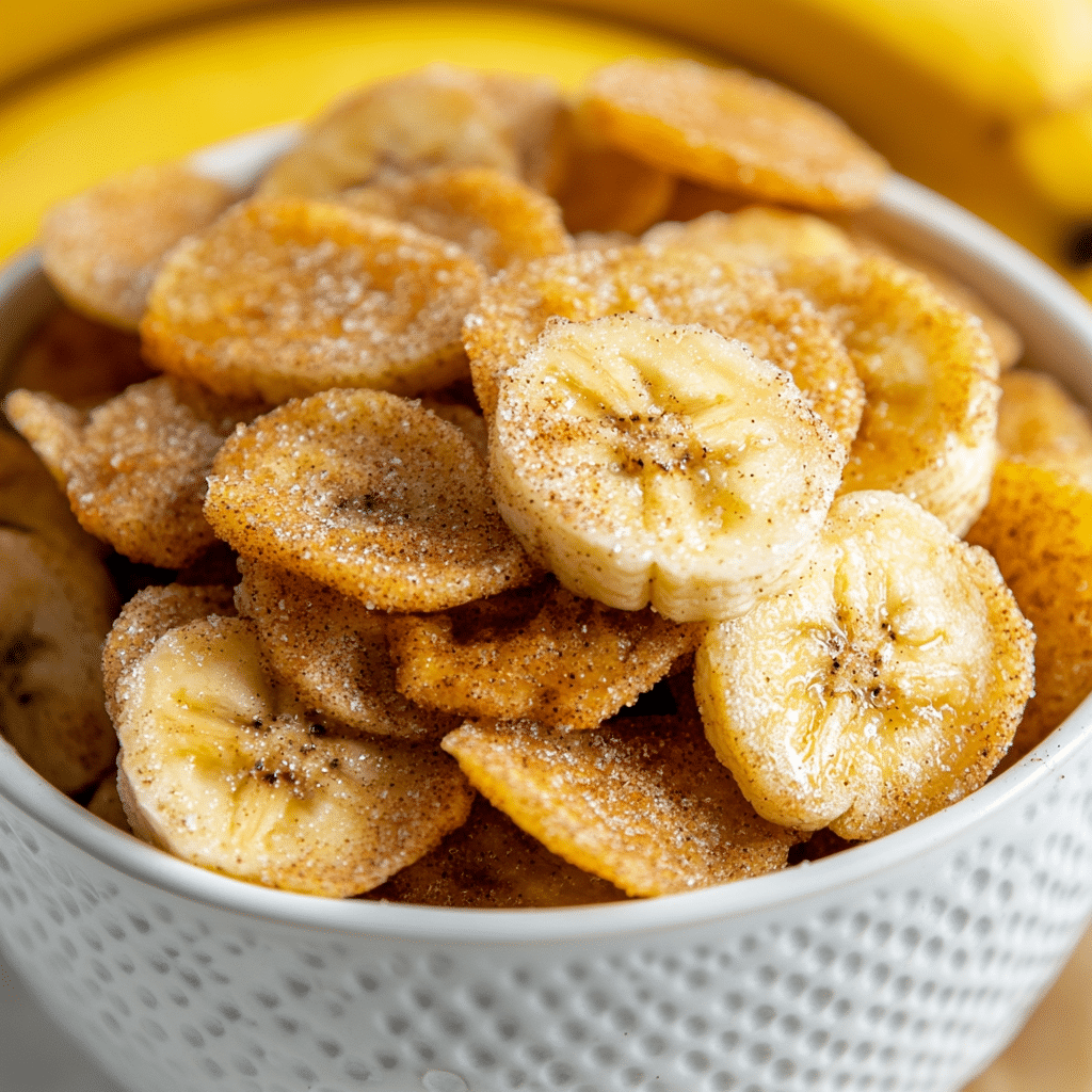 Cinnamon-Sugar Air Fryer Banana Chips