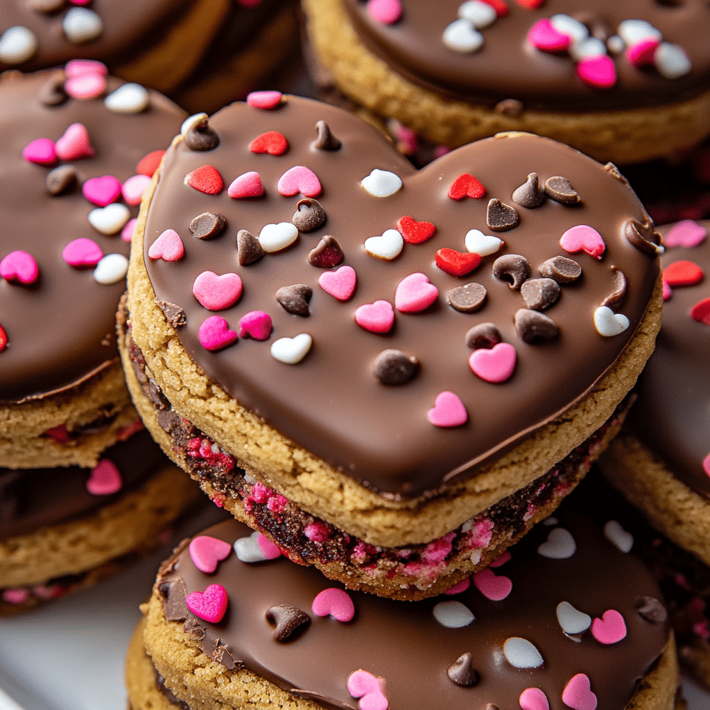 Chocolate Chip Cookie Dough Hearts
