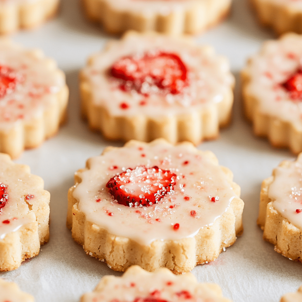 Strawberry Shortbread Cookies