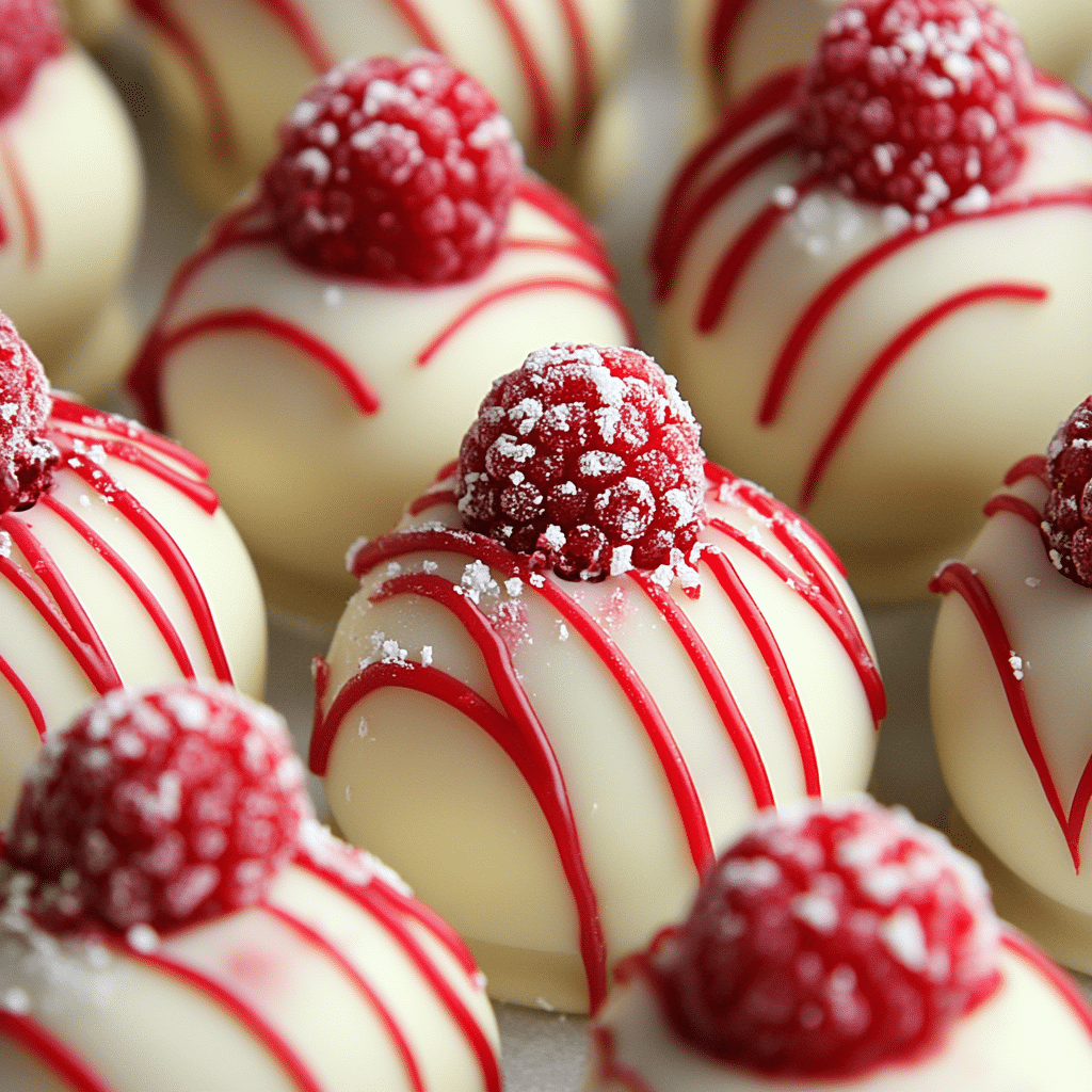 White Chocolate Raspberry Cheesecake Balls