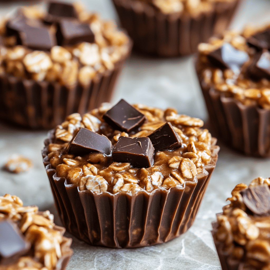 No Bake Peanut Butter Granola Cups