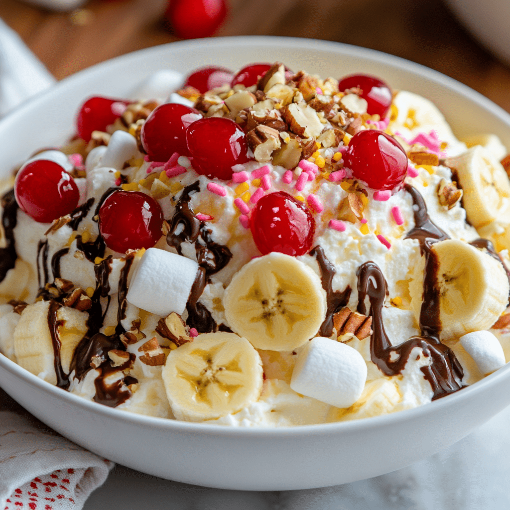 Easy Banana Split Fluff Recipe