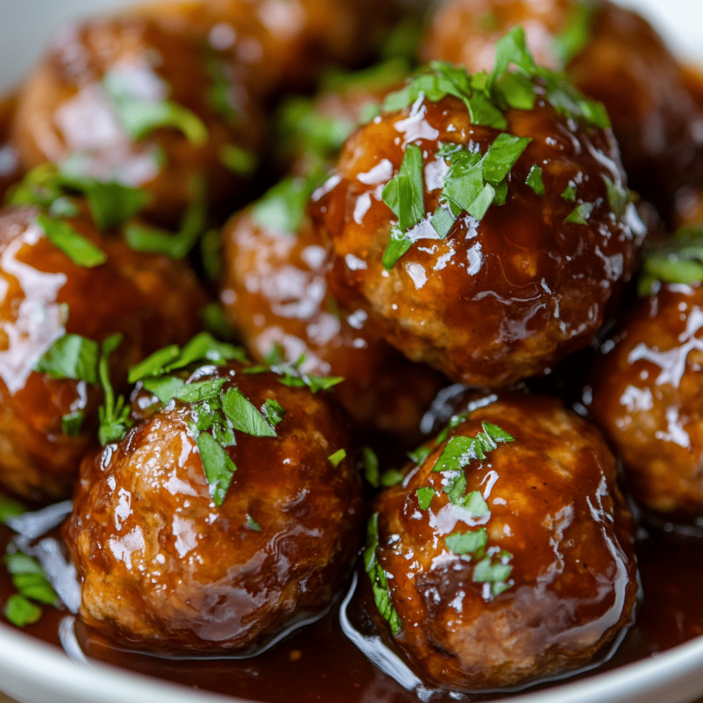 Honey BBQ Crockpot Meatballs