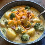 Cheddar Broccoli Potato Soup Recipe