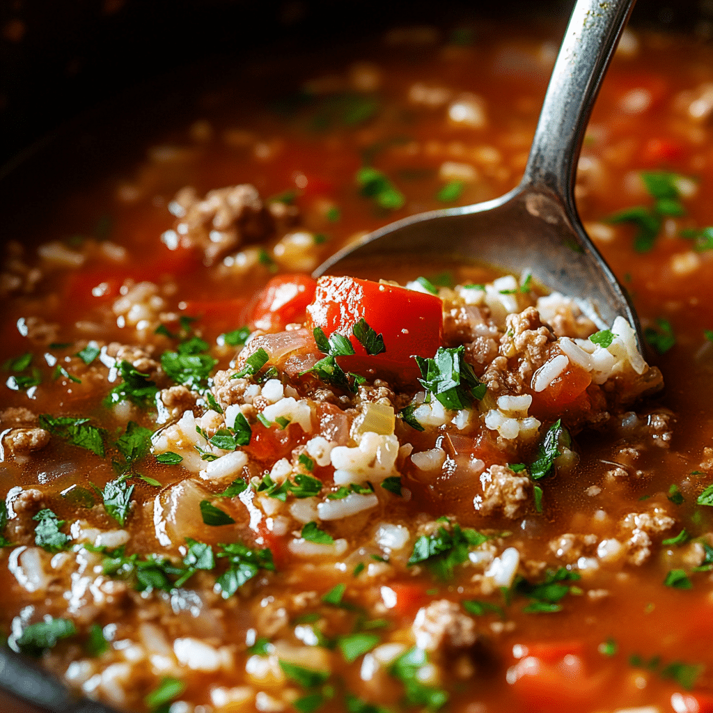 Easy Stuffed Pepper Soup