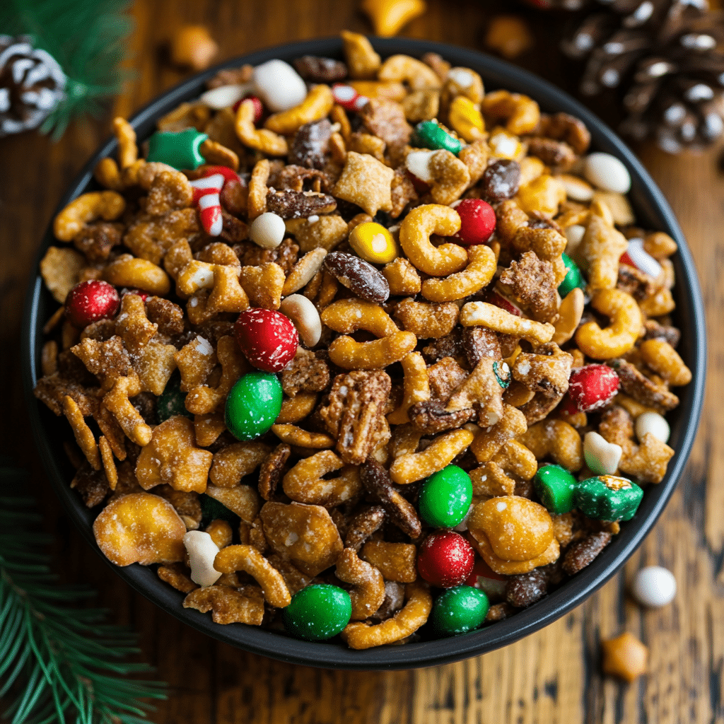 Sweet and Salty Holiday Snack Mix