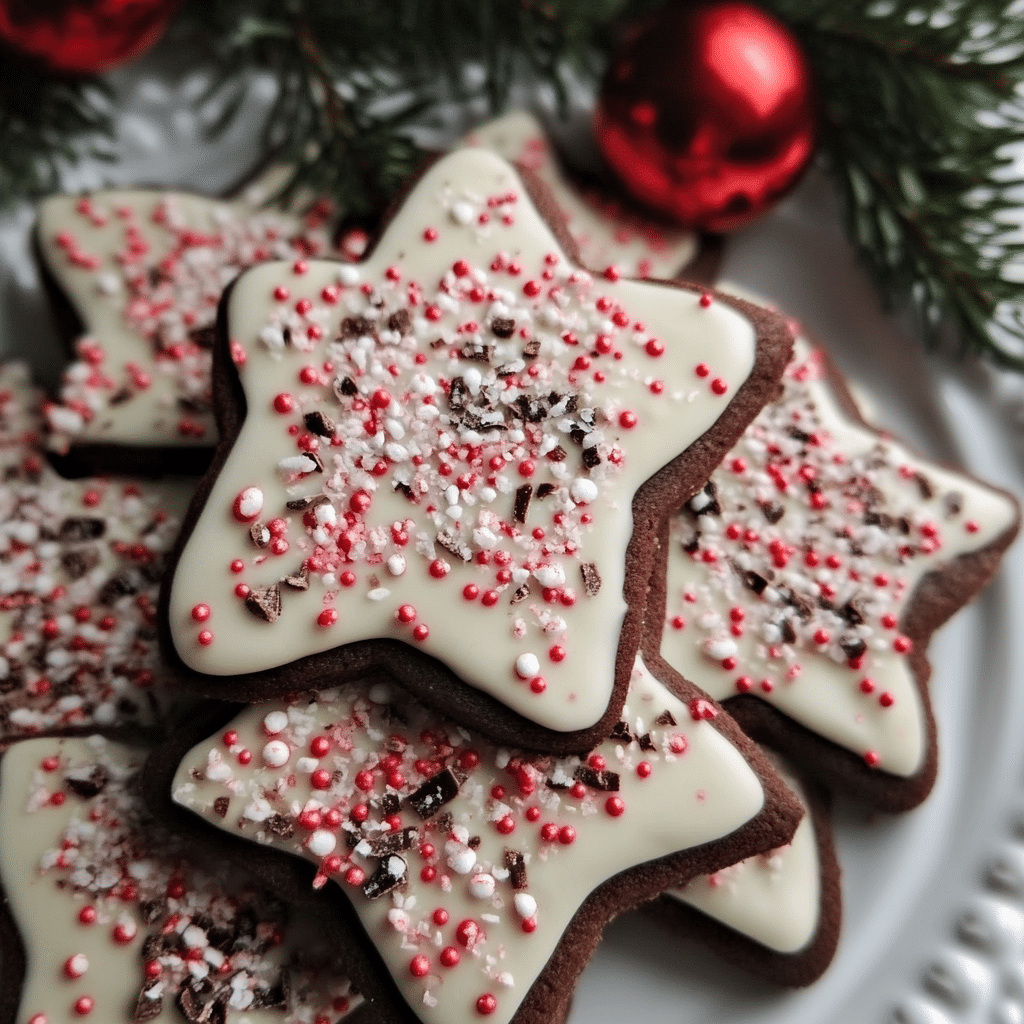 Chocolate Peppermint Bark Sugar Cookies