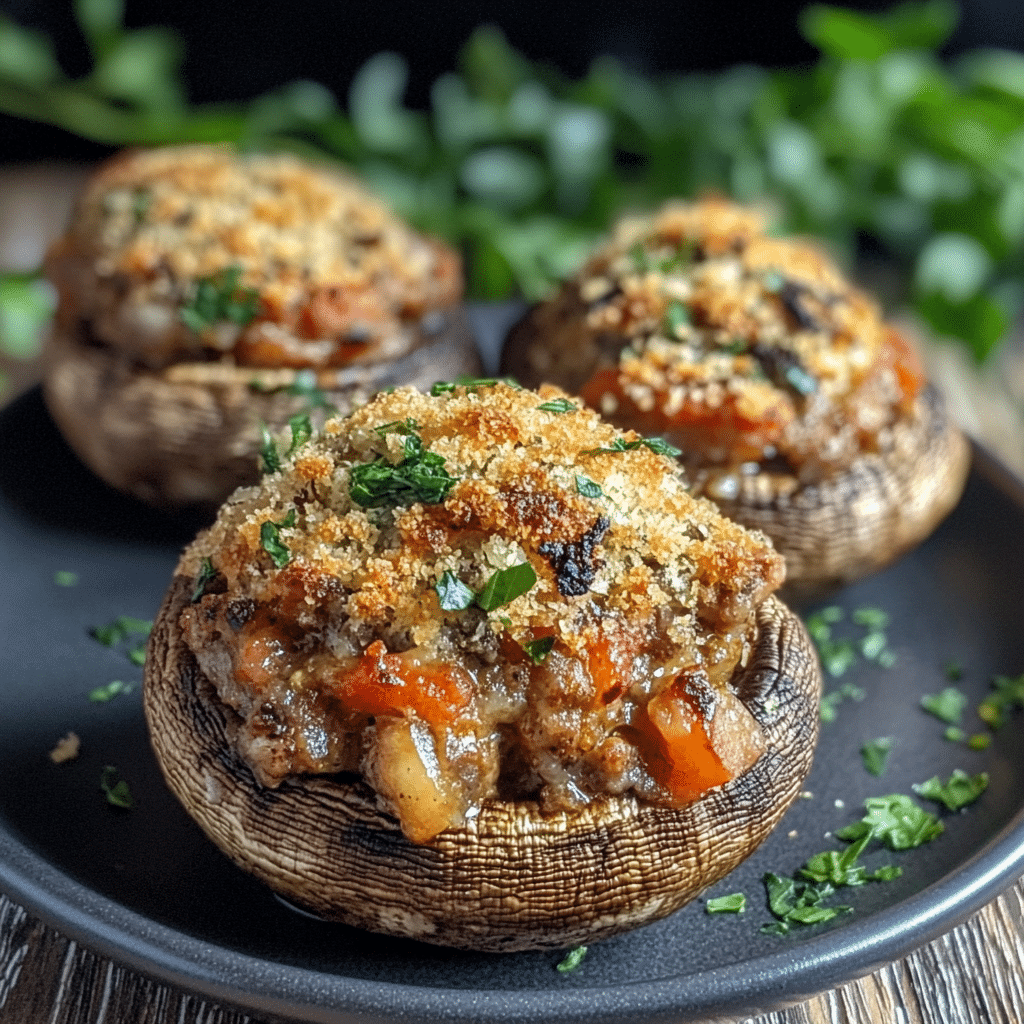 Stuffed Mushrooms with Italian Sausage