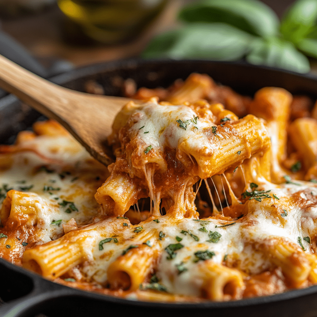 Chicken Parmesan Pasta Skillet