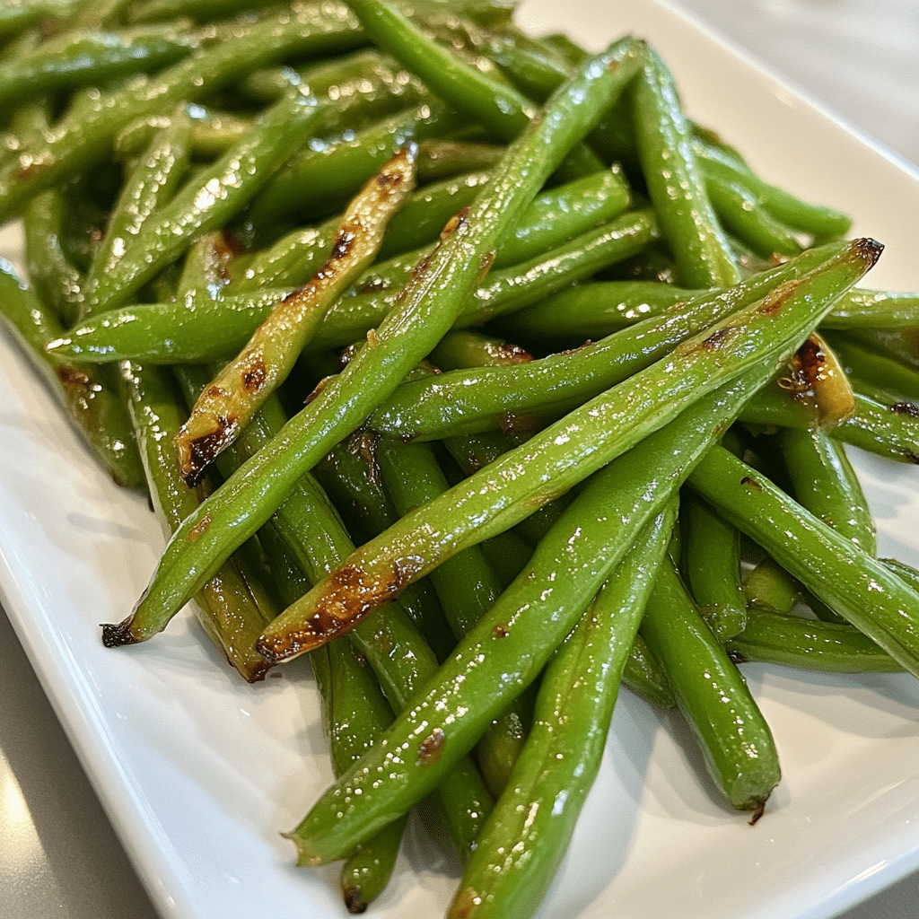 Air Fryer Garlic Roasted Green Beans