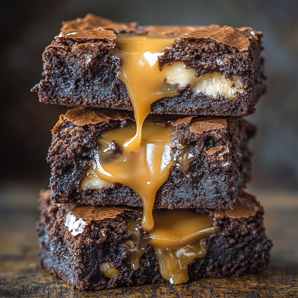 Caramel Cheesecake Nutella Brownies