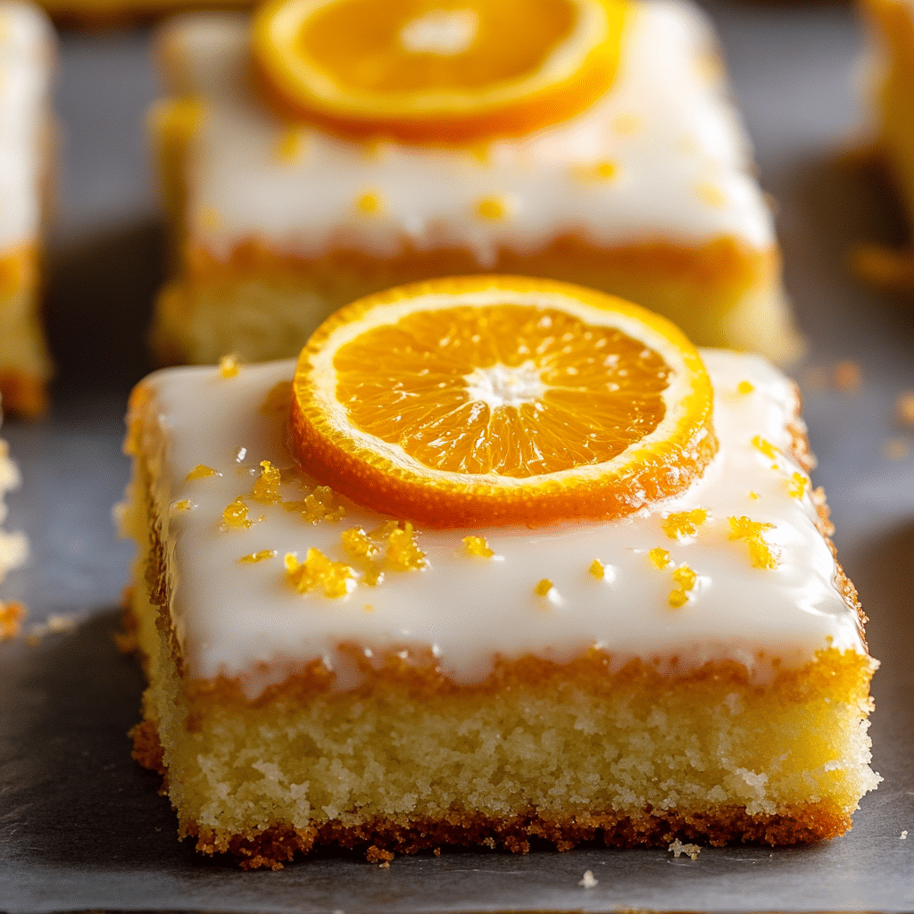 Orange Drizzle Traybake Cake