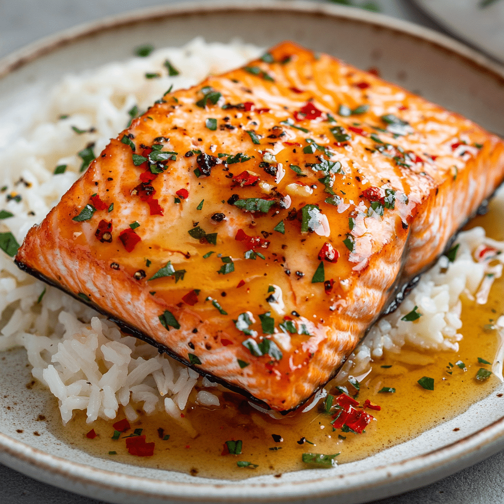 Hot Honey Glazed Salmon