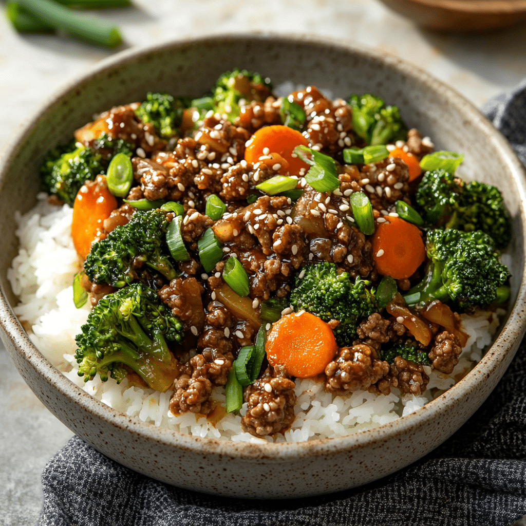 Ground Turkey Teriyaki Stir Fry