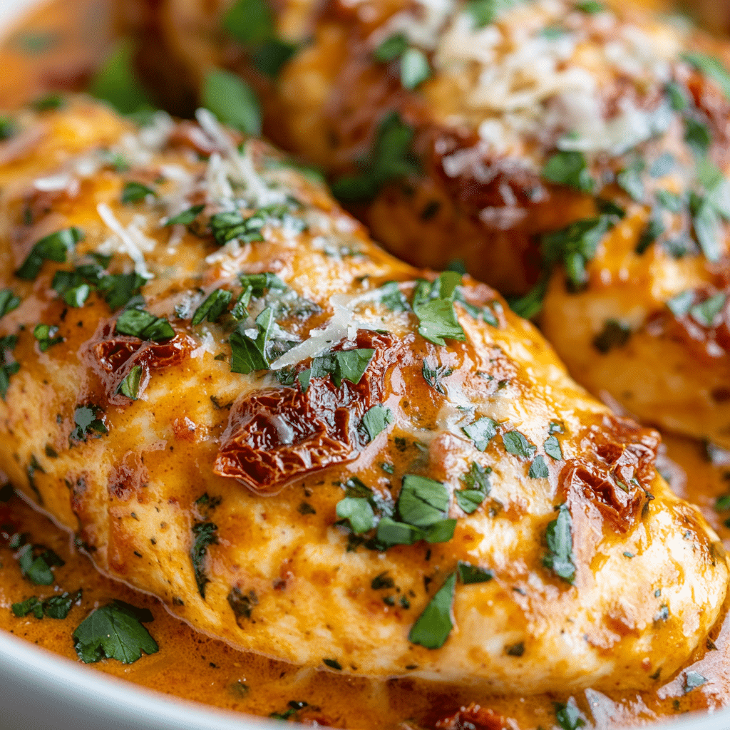 Slow Cooker Creamy Tomato Basil Chicken Breast