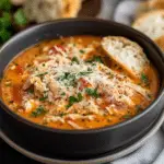 Crockpot Chicken Parmesan Soup