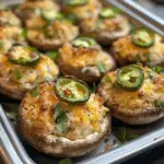 Jalapeno Popper Stuffed Mushrooms