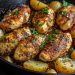 Garlic Butter Chicken and Potatoes Skillet