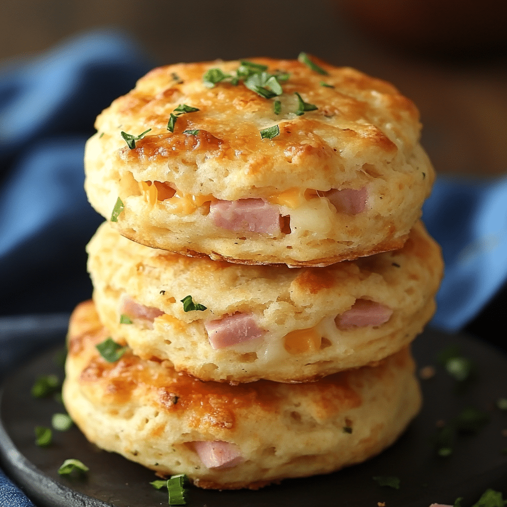 Ham and Cheese Butter Swim Biscuits Recipe