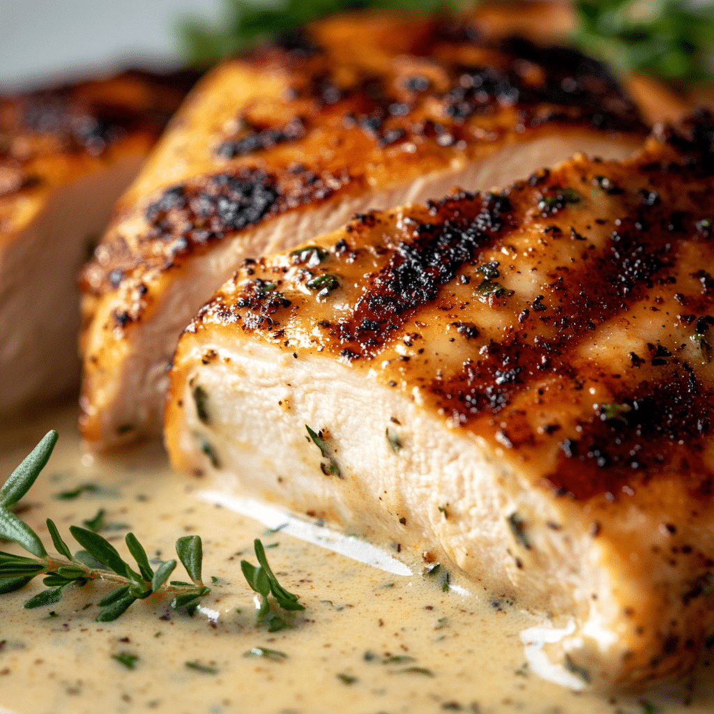 Chicken with Boursin Sauce with Garlic and Fine Herbs