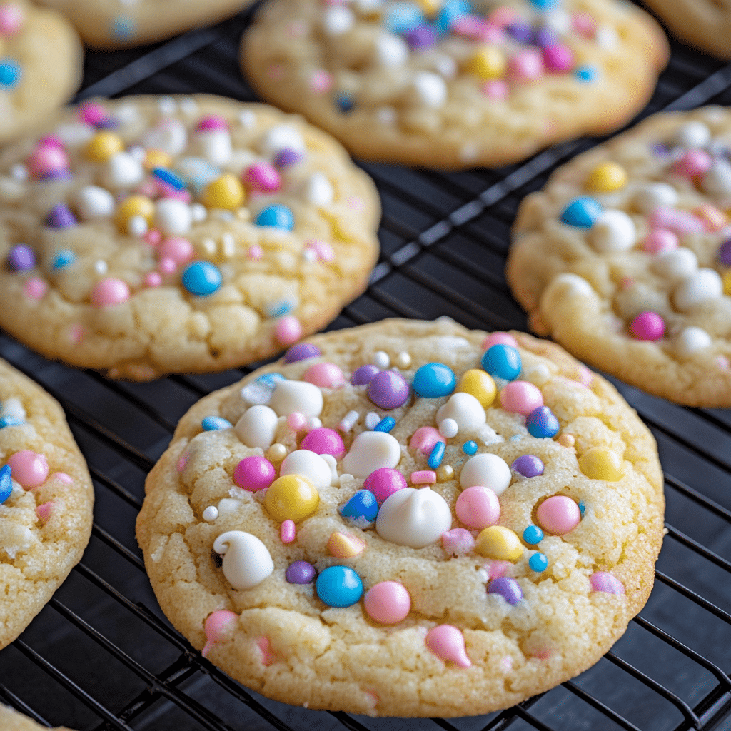 White Chocolate Confetti Cookies