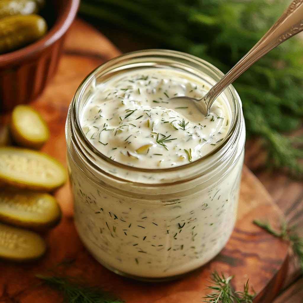 Healthy Dill Pickle Cottage Cheese Ranch