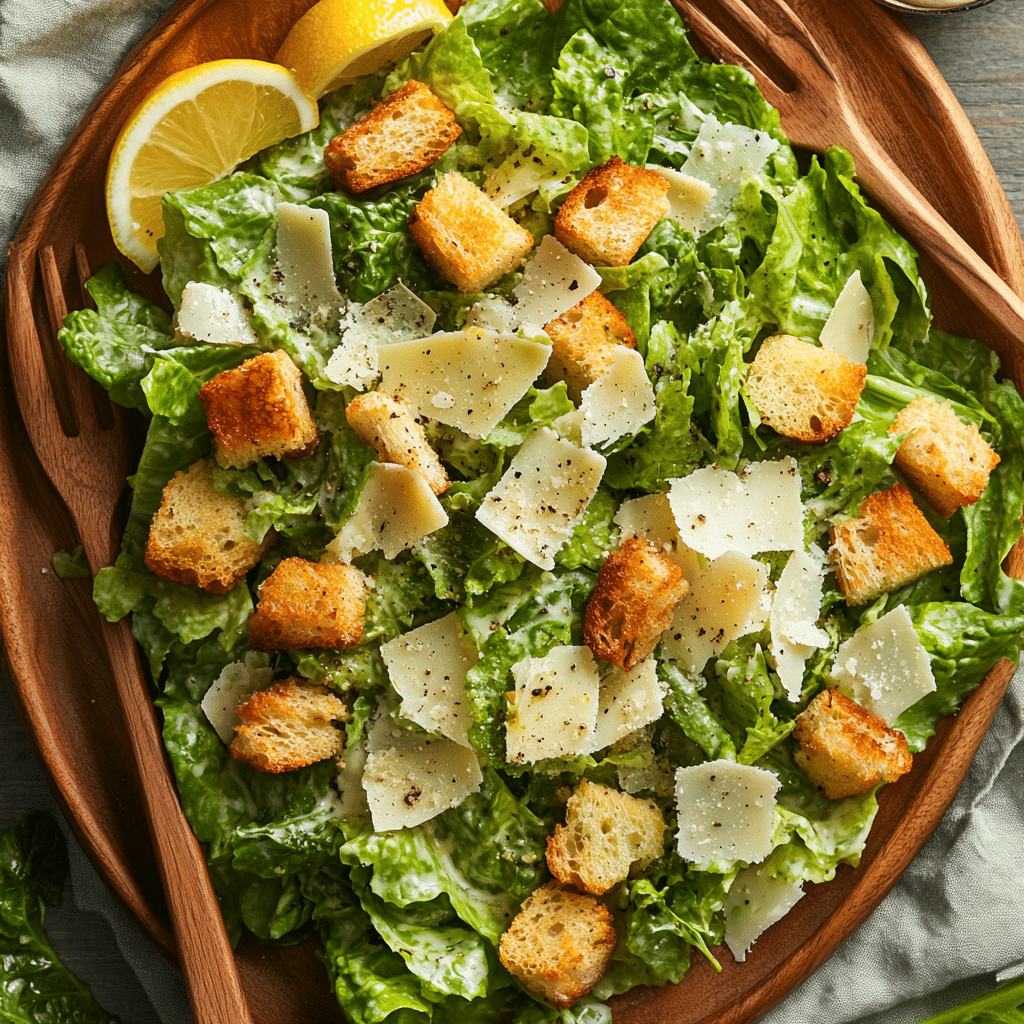 Easy Caesar Salad with Sourdough Croutons