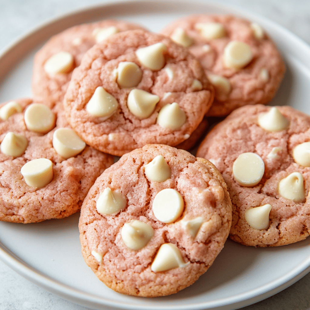 Strawberry White Chocolate Chip Cookies