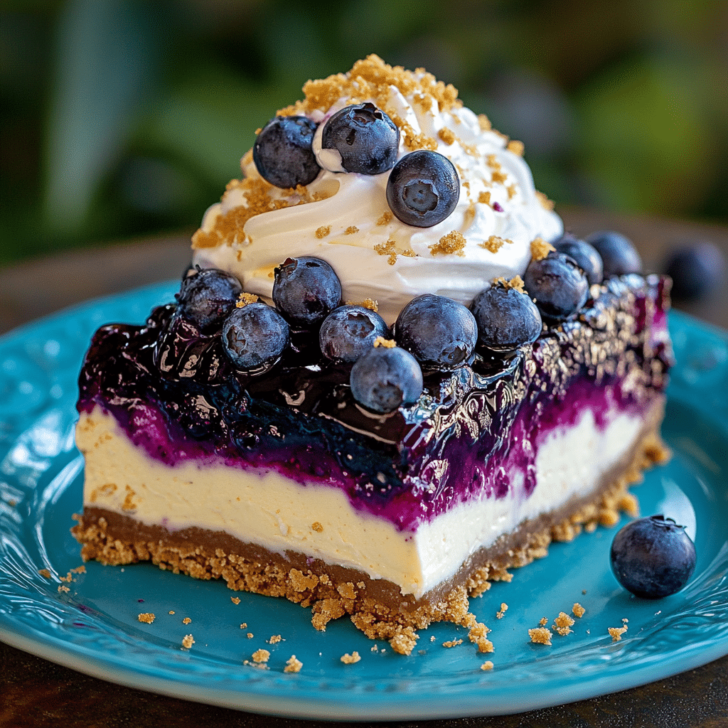 No Bake Lemon Blueberry Dessert