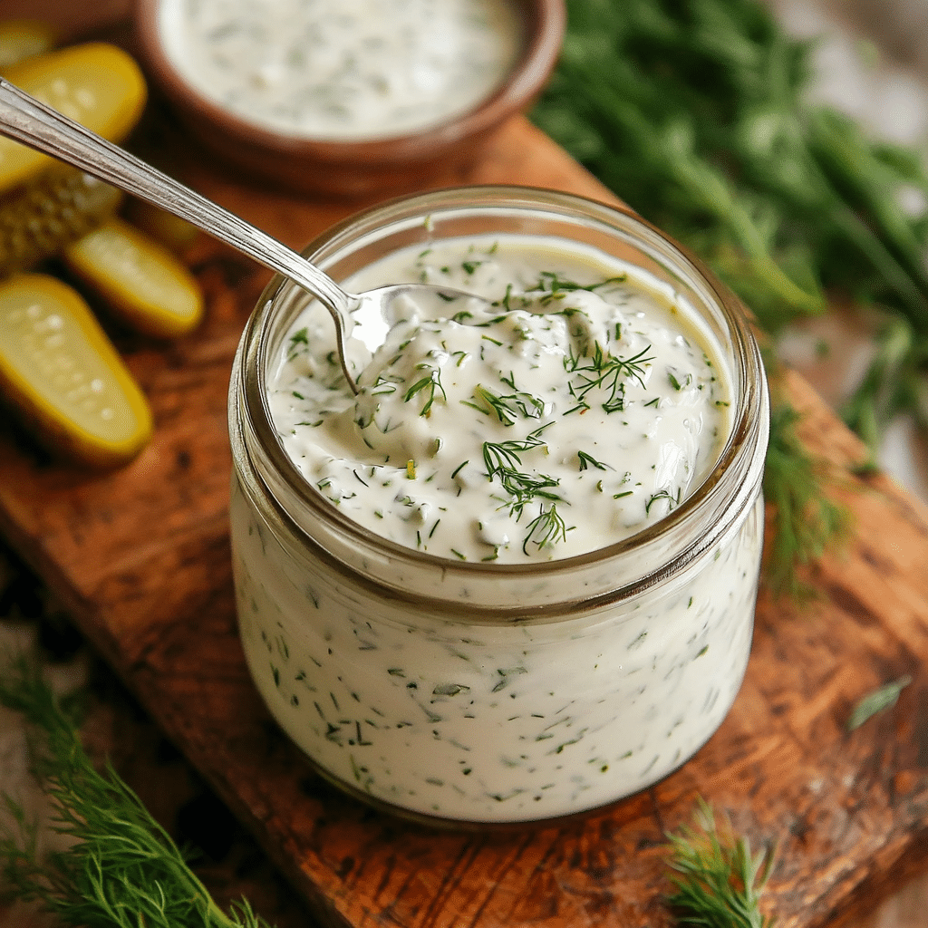 Healthy Dill Pickle Cottage Cheese Ranch