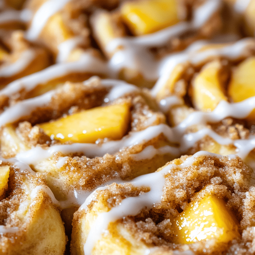 Peach Cobbler Cinnamon Rolls Recipe