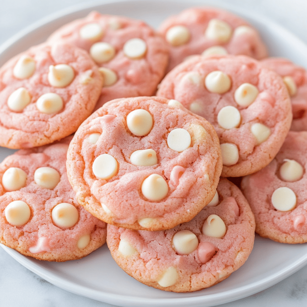 Strawberry White Chocolate Chip Cookies