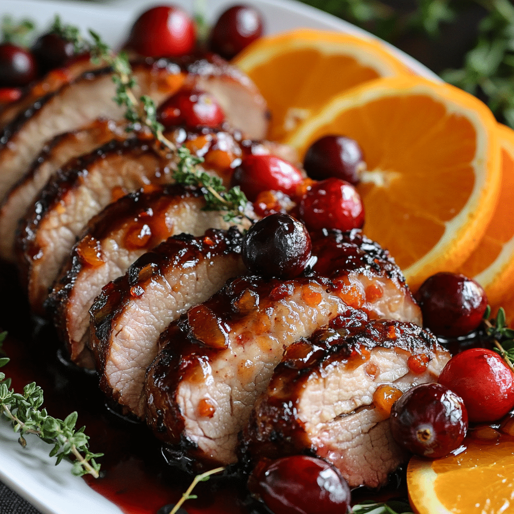 Orange Cranberry Pork Loin Roast