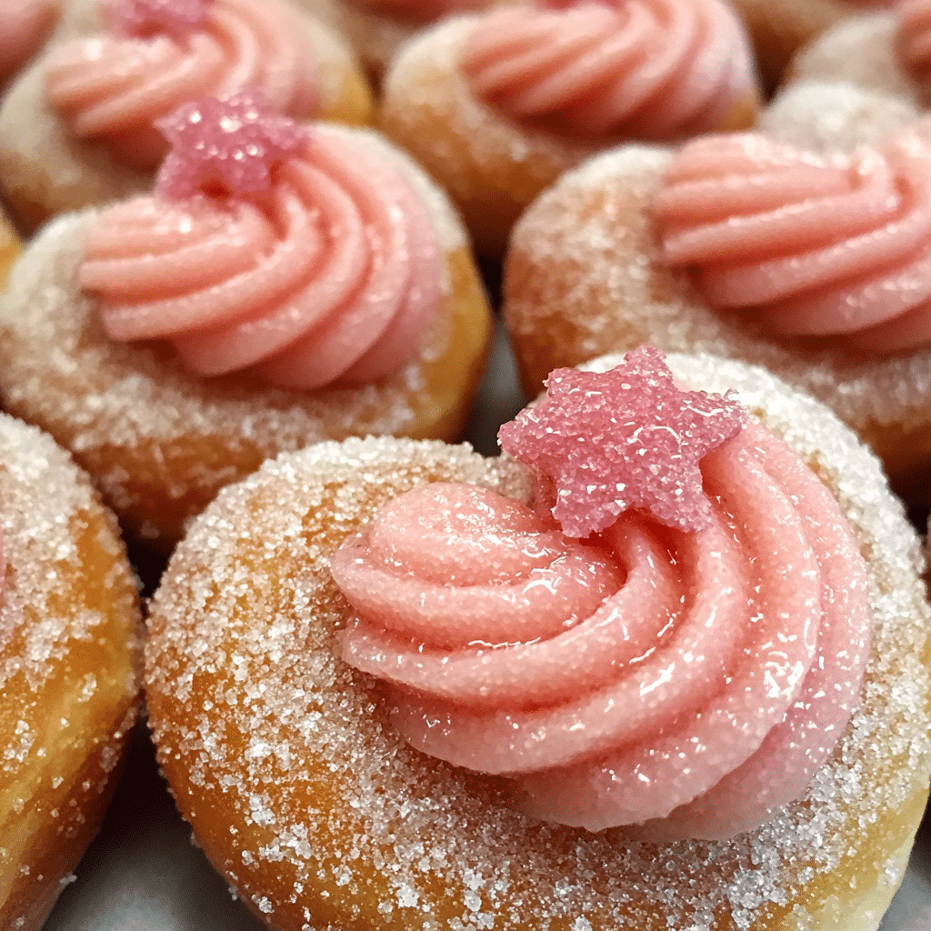 Heart Shaped Strawberry Cheesecake Donuts