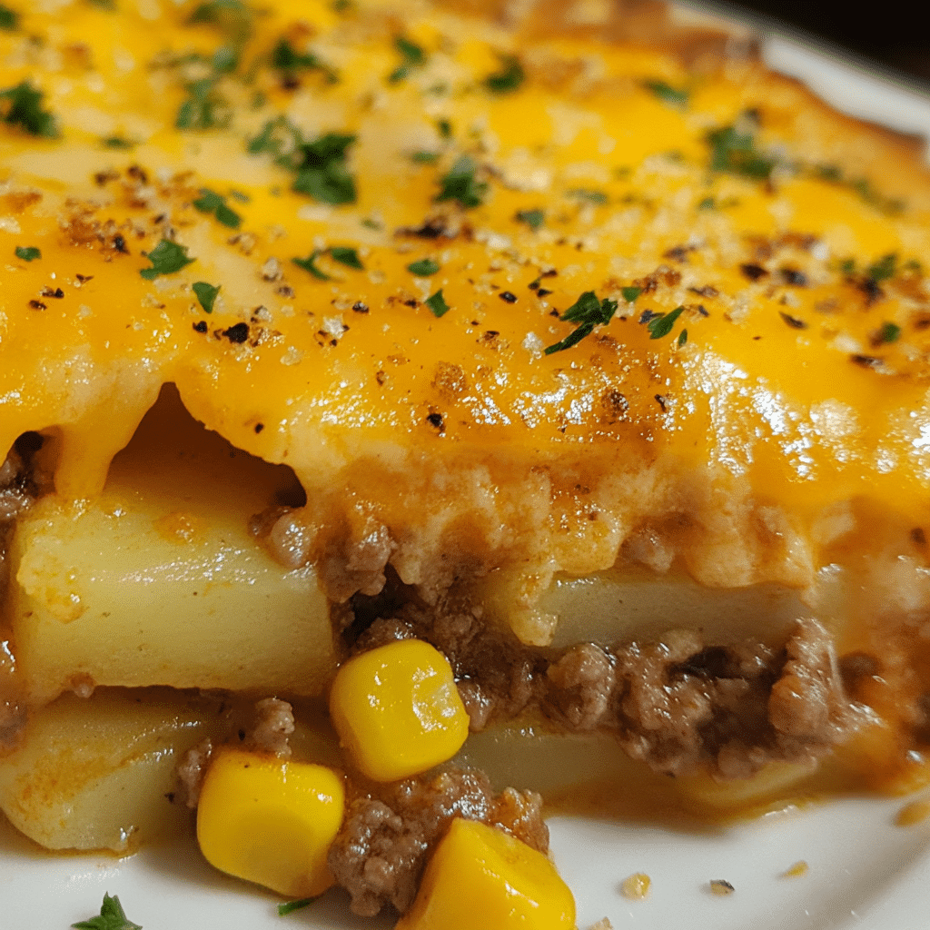 Cowboy Style Beef and Potato Casserole