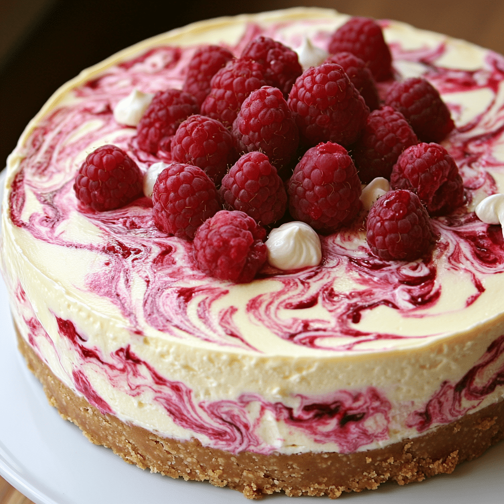 White Chocolate Raspberry Cheesecake