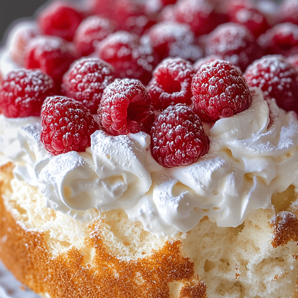 Raspberry Angel Food Cake