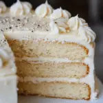 Vanilla Bean Cake with Strawberry Cream Cheese Frosting