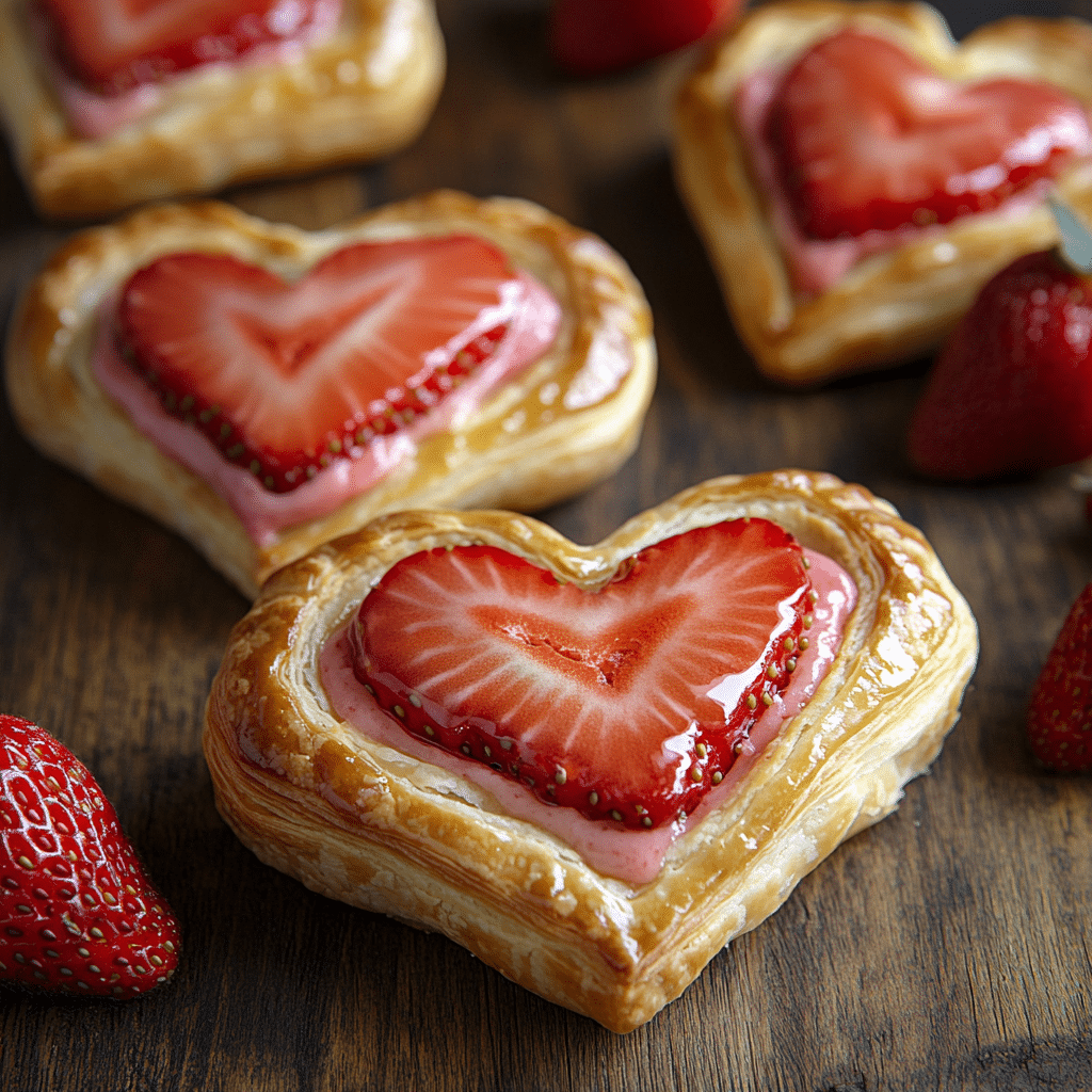 Strawberry Cream Cheese Heart Danishes