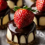 Chocolate Dipped Strawberry Cheesecake