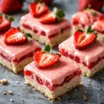 Strawberry Rhubarb Shortbread Bars