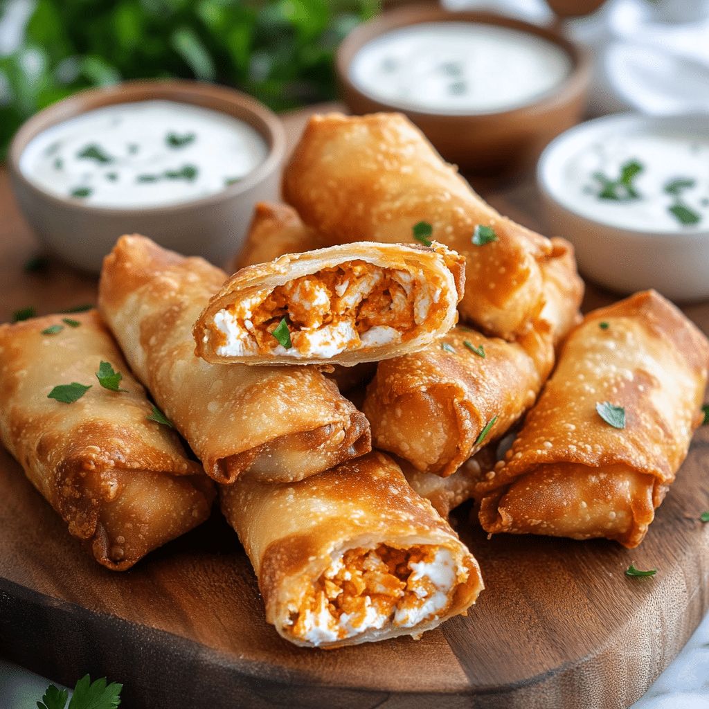 Buffalo Chicken Egg Rolls Recipe