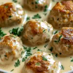 Creamy Spinach Turkey Meatballs